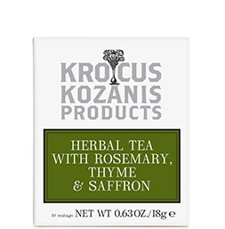 Kräutertee mit Rosmarin, Thymian und Safran